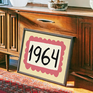 60th Birthday Birth Year Print Gift