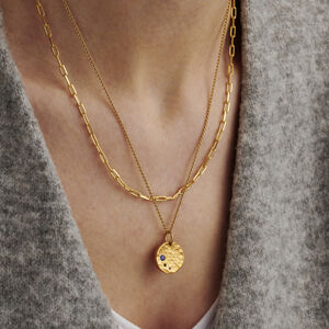Confetti Mummy And Family Birthstone Necklace
