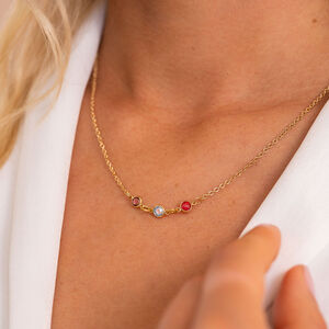 Family Mini Birthstone Necklace