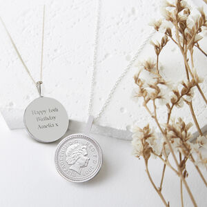 Five Pence 5p Coin Birthday Necklace 1969 To 2009