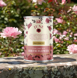 Grow Your Own June Birth Flower Personalised Name Tin