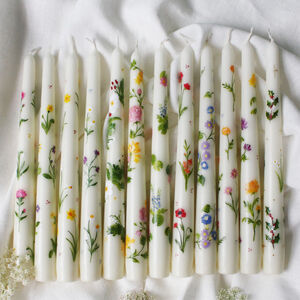 Hand Painted Birth Flower Candles
