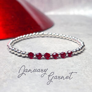 January Birthstone Bracelet Garnet