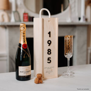 Personalised 40th 3D Birth Year Bottle Box