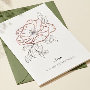 Personalised Birth Flower Birthday Card Stitch Kit