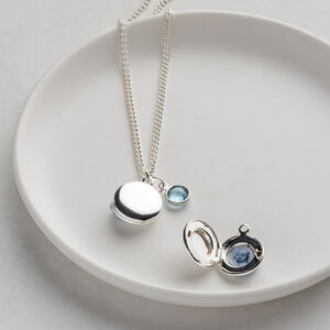 Personalised Birthstone Mini Locket With Photo