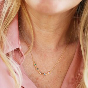 Personalised Delicate Birthstone Necklace