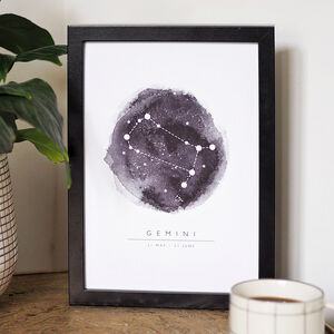 Personalised Horoscope And Star Sign Print