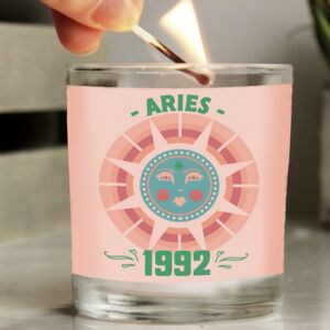 Personalised Retro Birth Year Scented Candle