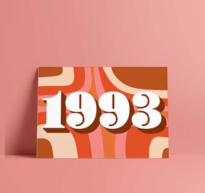 Personalised Retro Year Print