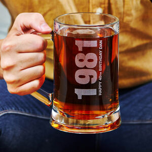 Personalised 'Year' Beer Tankard
