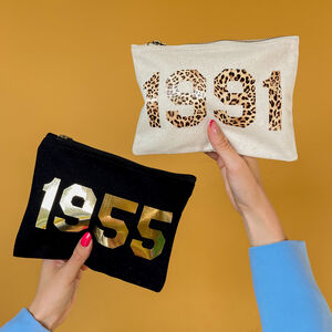 Personalised Year Make Up Bag