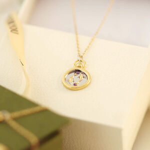 Zodiac Star Sign Disc Shaped Necklace – 12 Signs