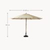 Beach Parasol Lizzano, Ø 400 cm