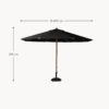 Beach Parasol Lizzano, Ø 400 cm