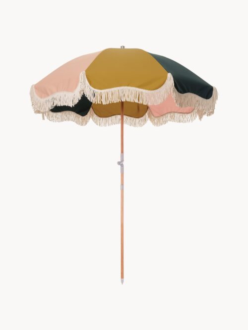 Beach Parasol Retro with Fringes, Ø 180 cm