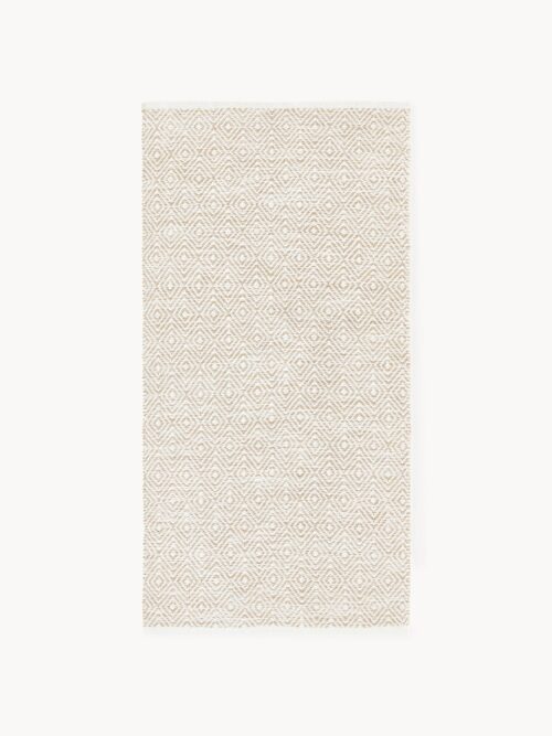Hand-Woven Indoor & Outdoor Rug Rika with Diamond Pattern