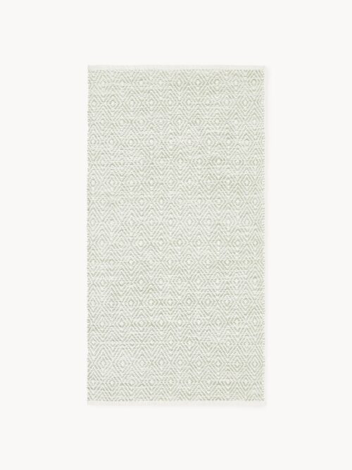 Hand-Woven Indoor & Outdoor Rug Rika with Diamond Pattern