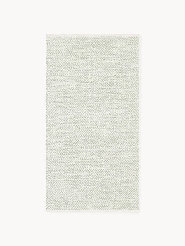 Hand-Woven Indoor & Outdoor Rug Rika with Diamond Pattern