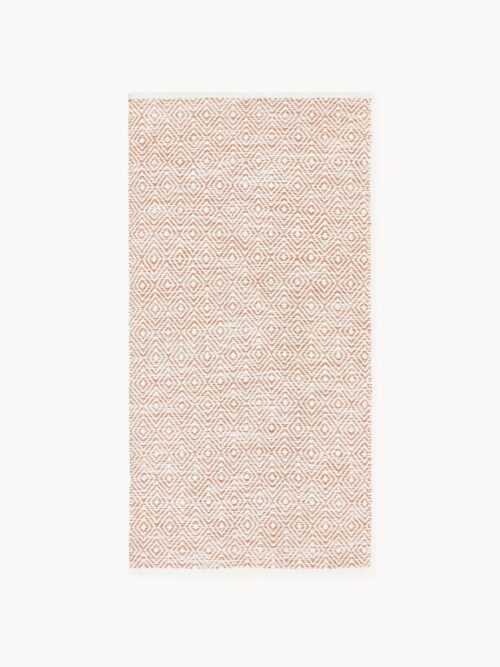 Hand-Woven Indoor & Outdoor Rug Rika with Diamond Pattern