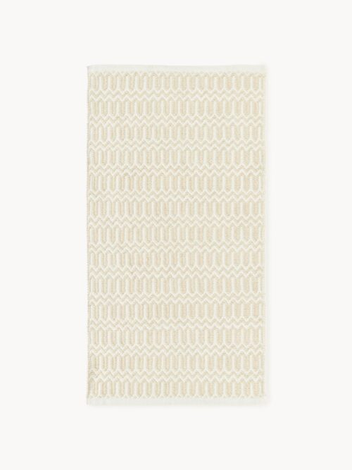 Hand-Woven Indoor & Outdoor Rug Rune with Geometric Pattern