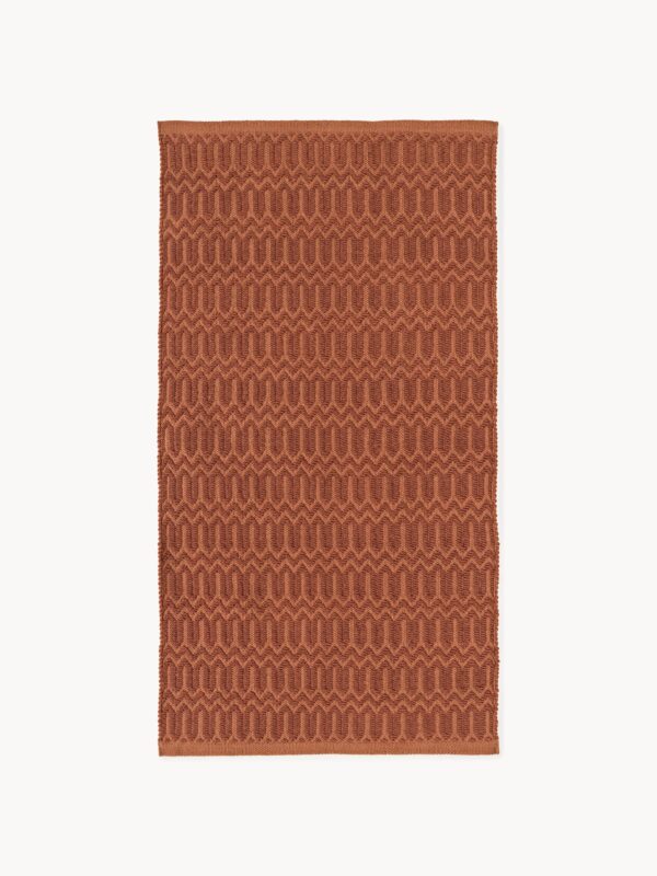 Hand-Woven Indoor & Outdoor Rug Rune with Geometric Pattern