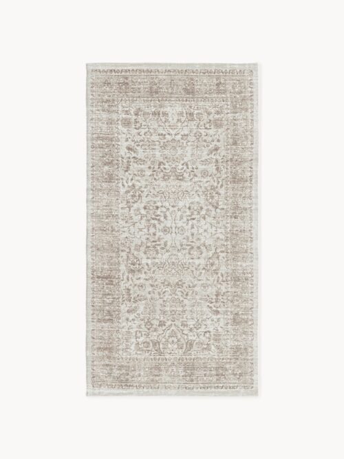 Hand-Woven Indoor & Outdoor Rug Tiara with Vintage Pattern