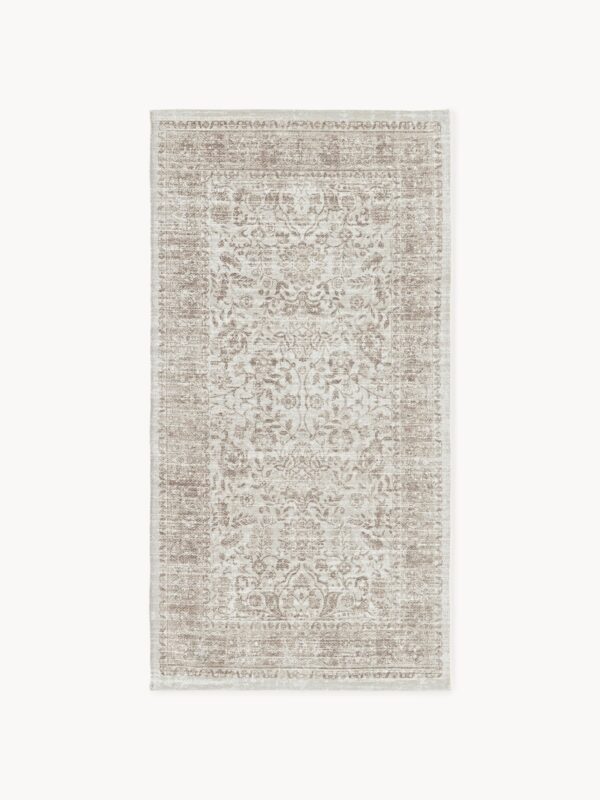 Hand-Woven Indoor & Outdoor Rug Tiara with Vintage Pattern