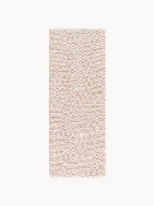 Hand-Woven Indoor & Outdoor Runner Rika with Diamond Pattern
