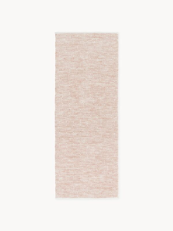 Hand-Woven Indoor & Outdoor Runner Rika with Diamond Pattern