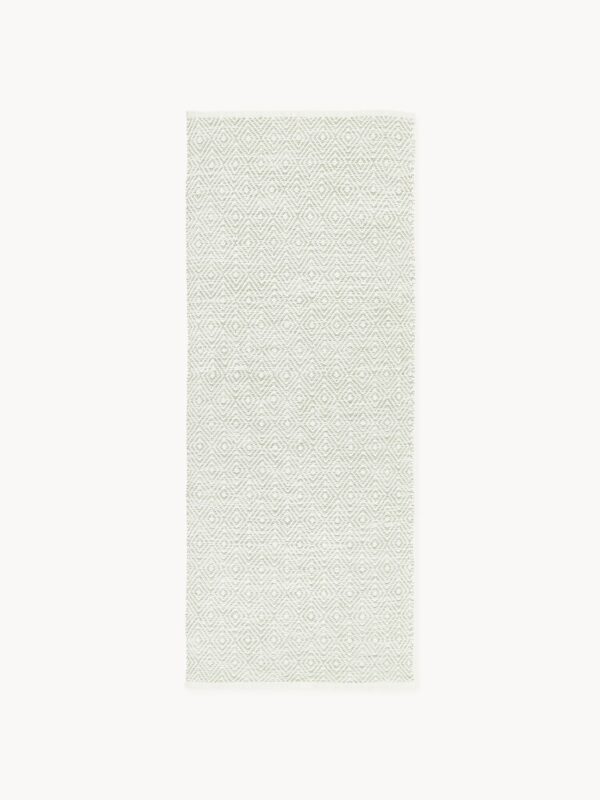 Hand-Woven Indoor & Outdoor Runner Rika with Diamond Pattern