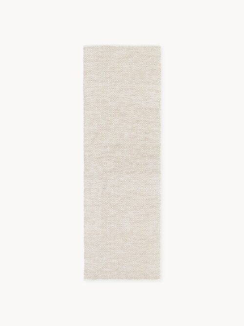 Hand-Woven Indoor & Outdoor Runner Rika with Diamond Pattern