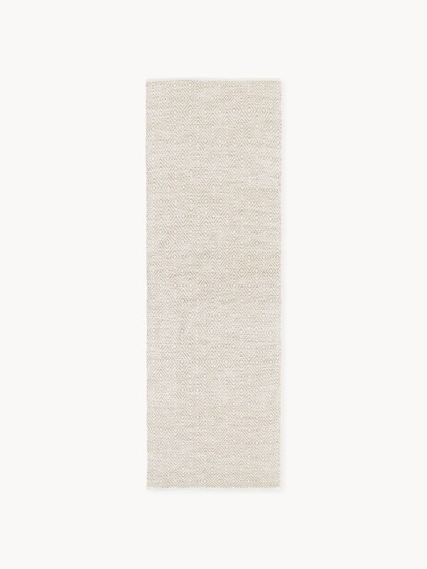 Hand-Woven Indoor & Outdoor Runner Rika with Diamond Pattern