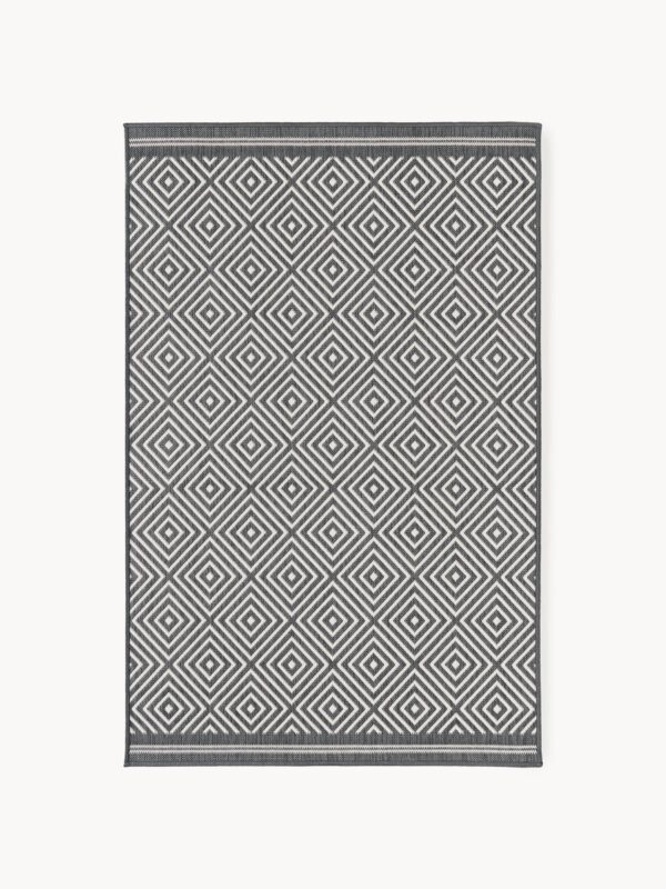 Indoor & Outdoor Reversible Rug Reddy with Diamond Pattern
