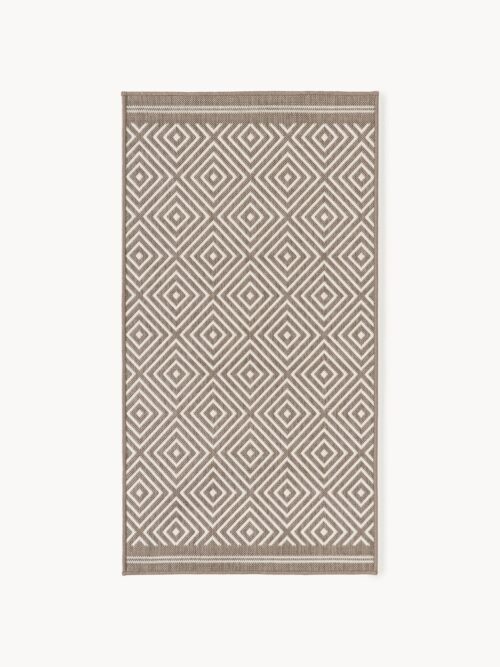 Indoor & Outdoor Reversible Rug Reddy with Diamond Pattern