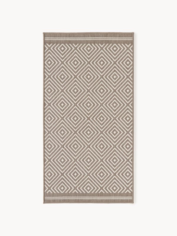 Indoor & Outdoor Reversible Rug Reddy with Diamond Pattern
