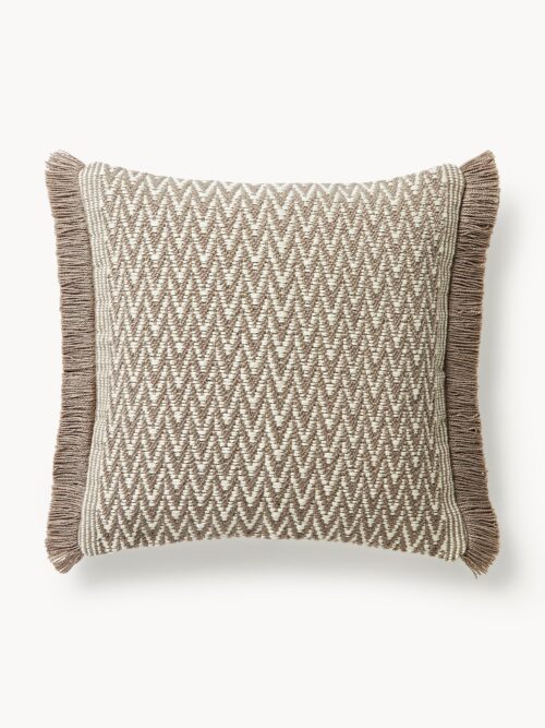 Outdoor Cushion Cover Suria with Woven Pattern and Fringes