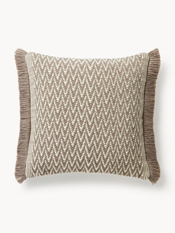 Outdoor Cushion Cover Suria with Woven Pattern and Fringes