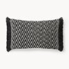 Outdoor Cushion Cover Suria with Woven Pattern and Fringes