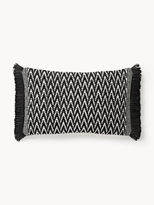 Outdoor Cushion Cover Suria with Woven Pattern and Fringes