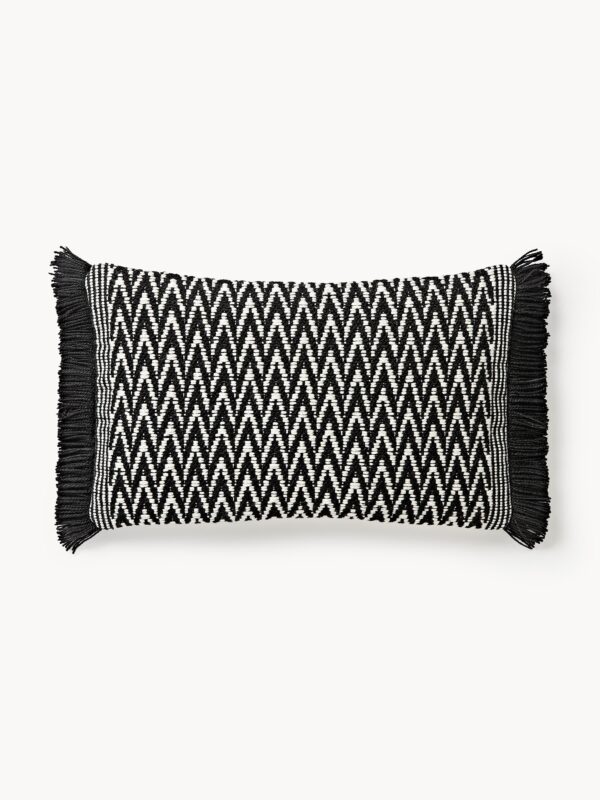 Outdoor Cushion Cover Suria with Woven Pattern and Fringes