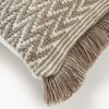 Outdoor Cushion Cover Suria with Woven Pattern and Fringes