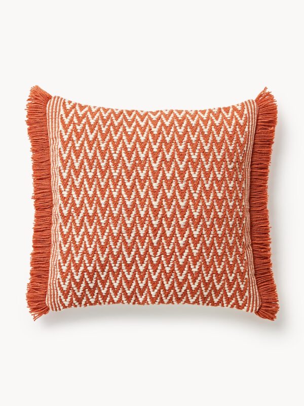 Outdoor Cushion Cover Suria with Woven Pattern and Fringes