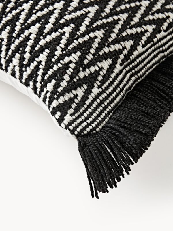 Outdoor Cushion Cover Suria with Woven Pattern and Fringes