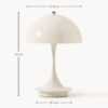 Small Portable LED Table Lamp Panthella 160, Design Verner Panton