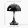 Small Portable LED Table Lamp Panthella 160, Design Verner Panton