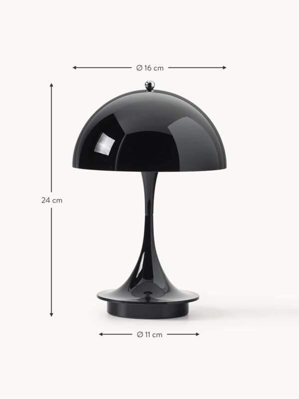 Small Portable LED Table Lamp Panthella 160, Design Verner Panton