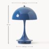 Small Portable LED Table Lamp Panthella 160, Design Verner Panton