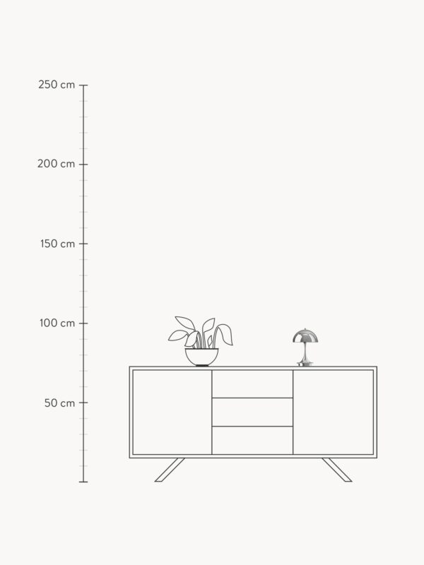 Small Portable LED Table Lamp Panthella 160, Design Verner Panton