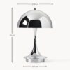 Small Portable LED Table Lamp Panthella 160, Design Verner Panton